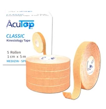 AcuTop Classic kineziológiai tapasz XS (bézs) 1cm x 5m, 5 tekercs/doboz