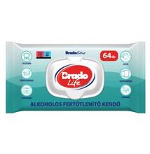 Bradolife alkoholos fertőtlenítő kendő (64db-os)