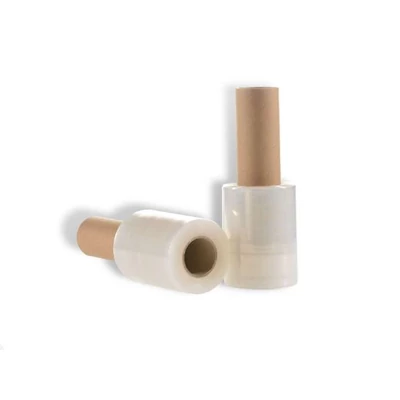 Kézi stretch fólia, átlátszó, fogantyúval, 0,1m x 153m