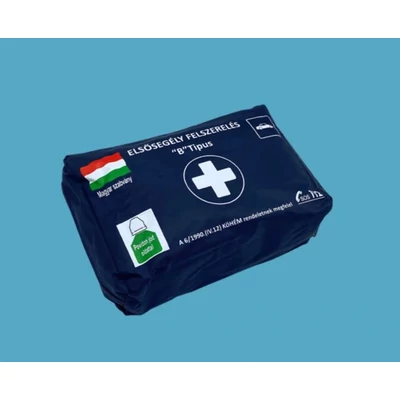 Elsősegély felszerelés, B-típus (tasak) - személyautókhoz, tehergépkocsikhoz és kamionokhoz Elsősegély felszerelés, B-típus (tasak) - személyautókhoz, tehergépkocsikhoz és kamionokhoz