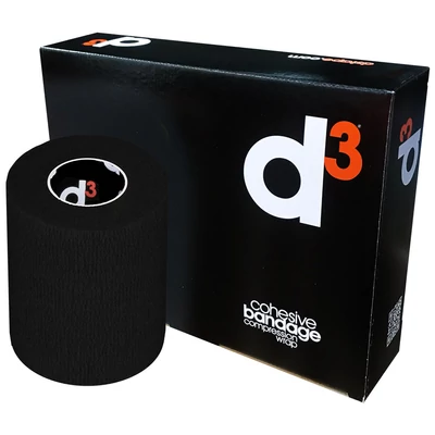 d3 Rugalmas öntapadó bandázs (fekete) 10cm x 5m (karton /12 db)