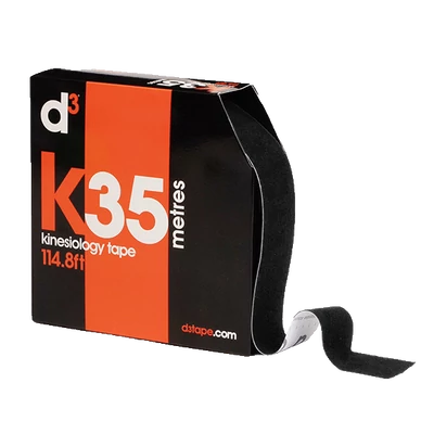 d3 K35 - Kineziológiai tapasz - 5cm x 35m (fekete)