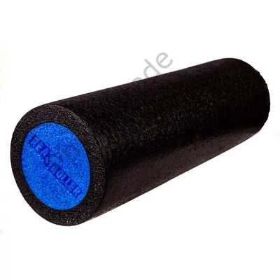 REA sima felületű SMR masszázshenger - fekete/kék (45cm)