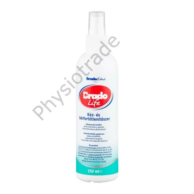 BradoLife kéz,- és bőrfertőtlenítő gél 250ml pumpás