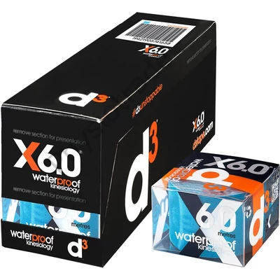 d3 X6.0 – Vízálló kineziológiai tapasz (világoskék - karton /6db)