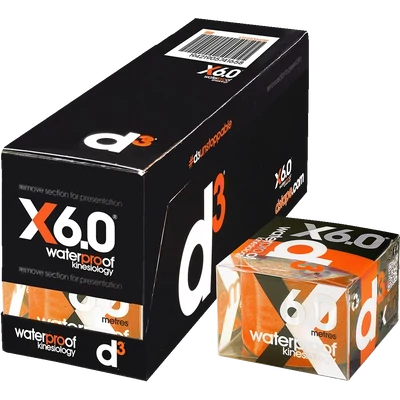 d3 X6.0 – Vízálló kineziológiai tapasz (narancssárga)