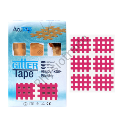 AcuTop Gitter Tape / Cross Tape "közepes méret" - pink (20ív/doboz)