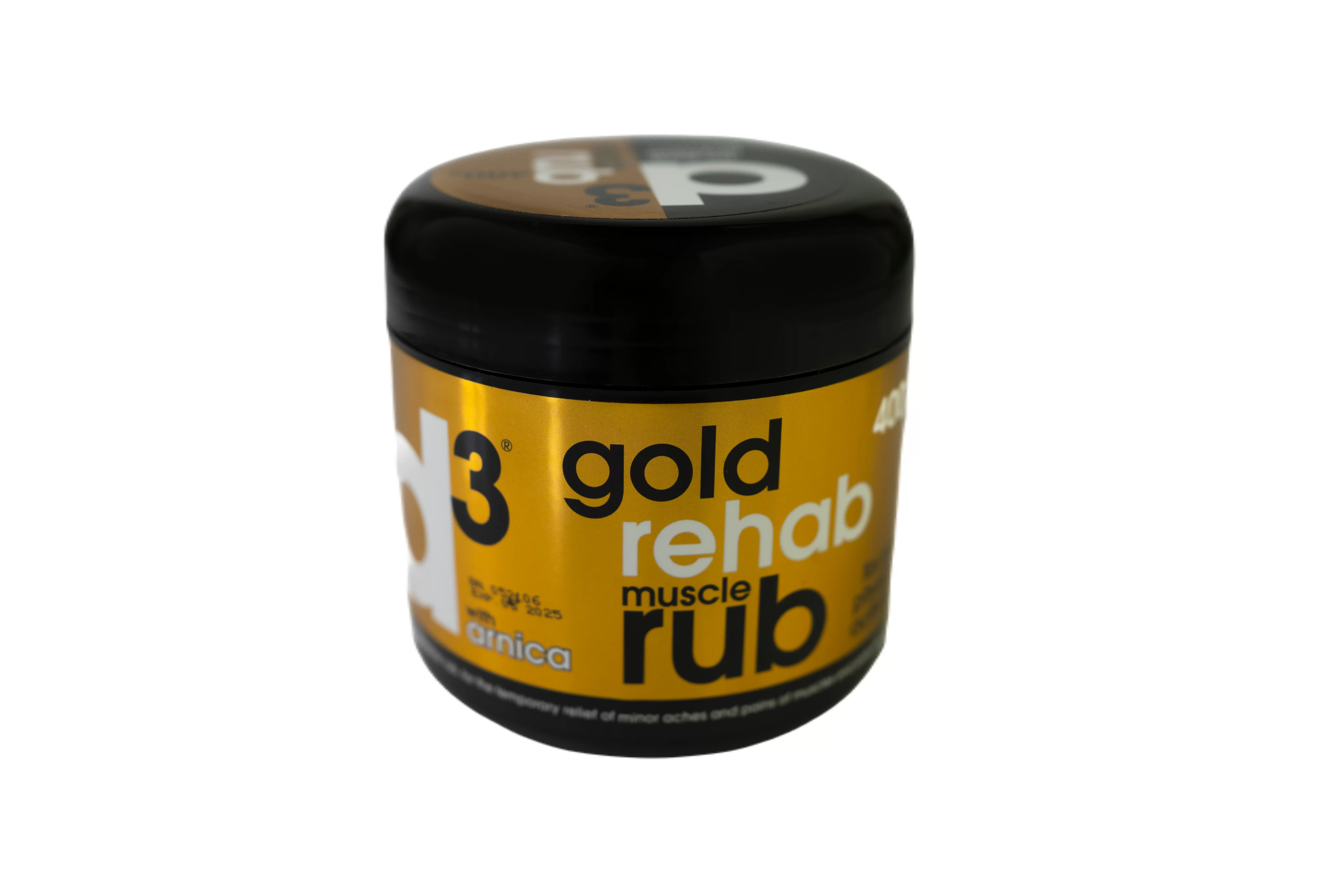 d3 Gold rehab rub – Aktivitás utáni hűsítő és regeneráló krém (400g)